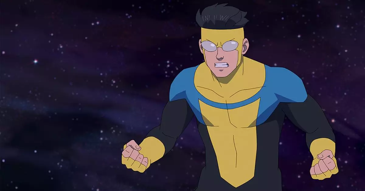Cena de Invencível, série animada do Prime Video