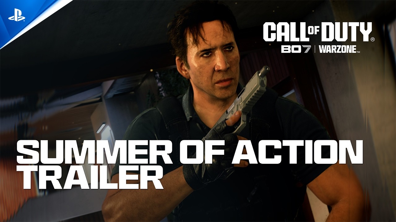 Nicolas Cage operador em Call of Duty Black Ops 7 e Warzone no evento Verão de Ação