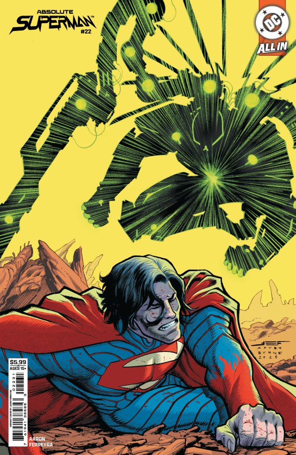 Capa variante de Absolute Superman #22 por Juan Ferreyra