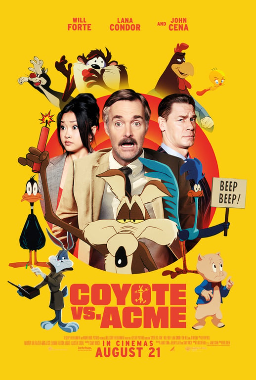 Pôster oficial de Coyote vs. Acme com Will Forte e John Cena