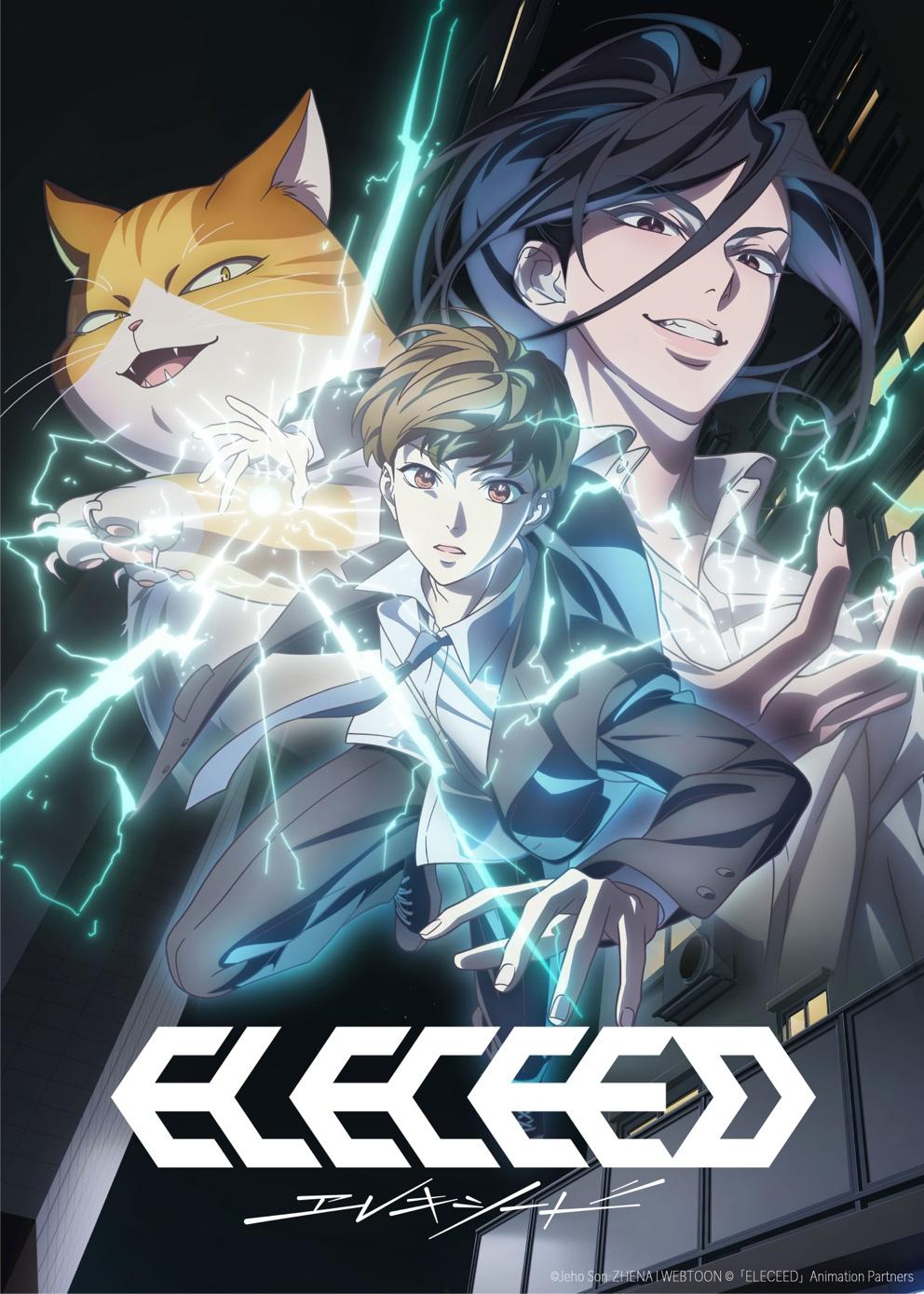 Poster oficial do anime Eleceed com todo o elenco de personagens