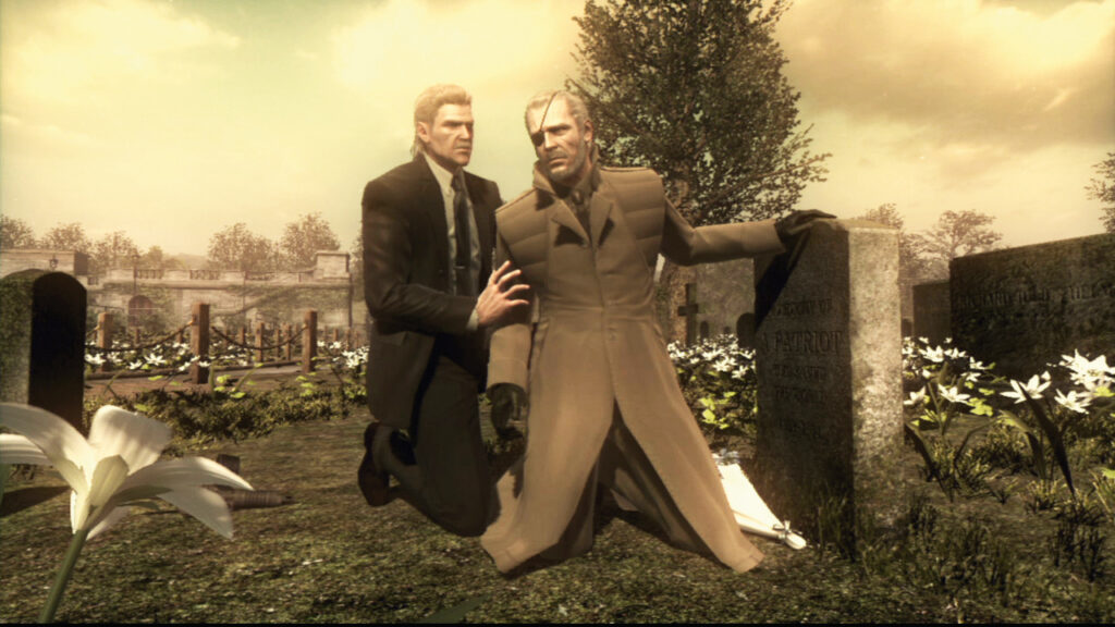 Old Snake e Big Boss em Metal Gear Solid Master Collection Vol. 2