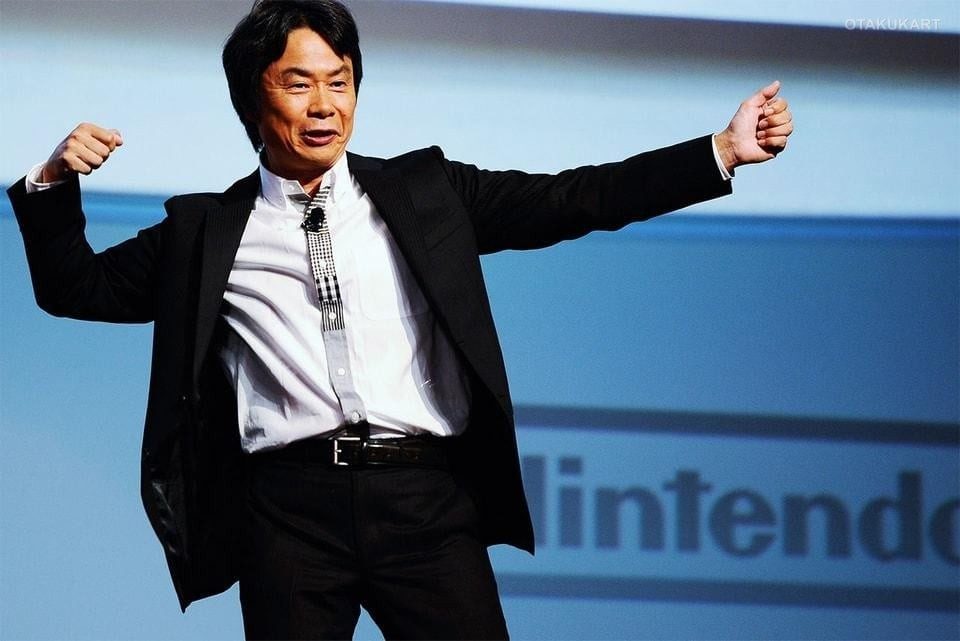Shigeru Miyamoto em evento da Nintendo