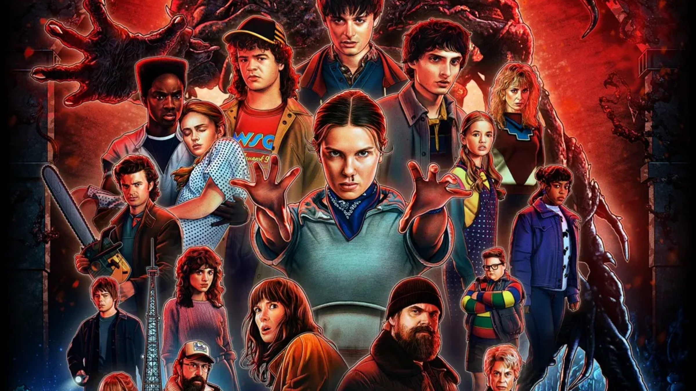 Cena do trailer oficial de Stranger Things Tales From 85