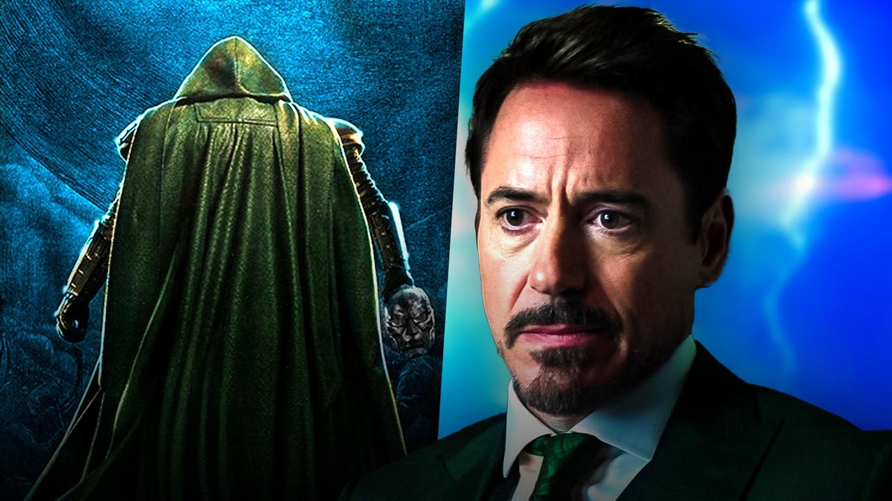 Pôster oficial de Vingadores: Doutor Destino com Robert Downey Jr como Victor Von Doom