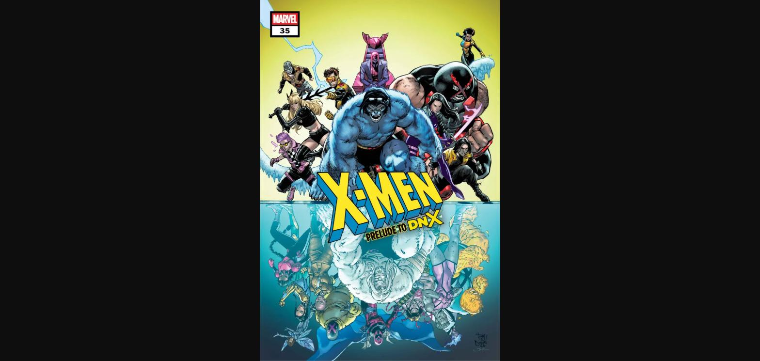Capa de X-Men #35, prólogo direto para o evento DNX