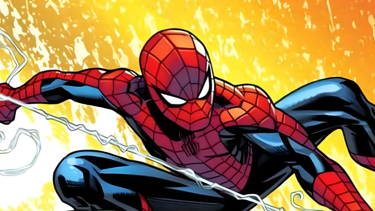 Homem-Aranha em ilustração de uma capa da Marvel Comics