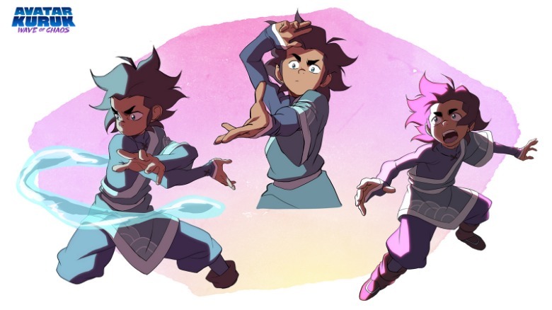 Kuruk adolescente em arte oficial de Avatar Kuruk: Wave of Chaos