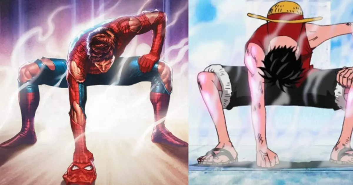 Homem-Aranha imita pose do Gear 2 de Luffy em capa variante da edição 1000