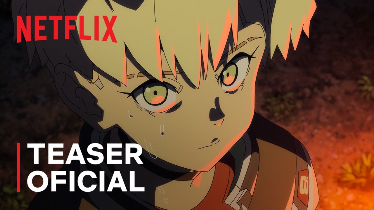 Cena do teaser oficial dublado de Cyberpunk: Mercenários 2, da Netflix