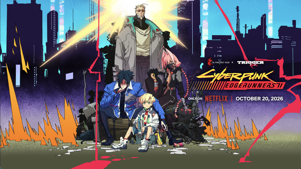 Arte de divulgação de Cyberpunk: Mercenários 2 com os novos mercenários de Night City